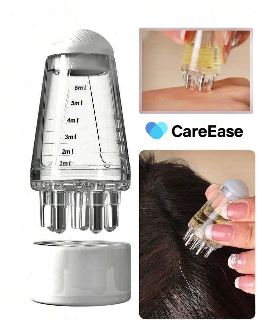 Scalp portable hair oil applicator.